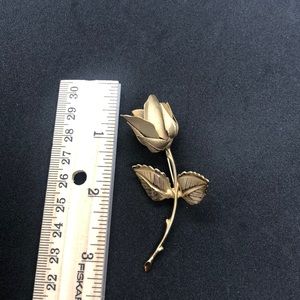 Vintage Giovanni Gold Rose Brooch
